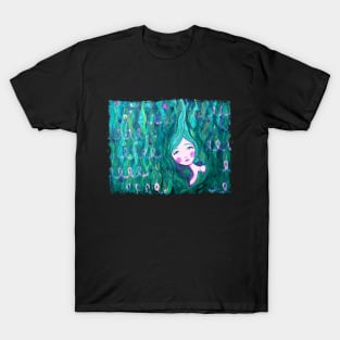 Shy Little Mermaid in the Seaweed T-Shirt